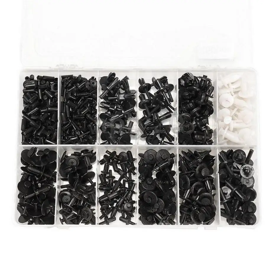 

500Pcs 30 Sizes Plastic Fastener Panel Rivet Trim Clips Push Pin Kit Clip Panel Retainer