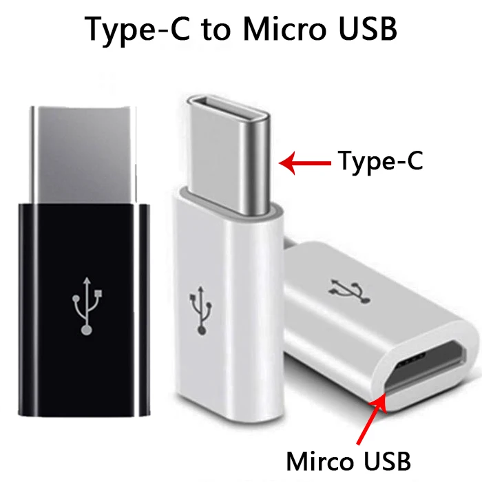 Переходник с Type C папа на Micro USB мама для Xiaomi Mi A1 Oneplus Samsung S8 S9 Plus P20 зарядный кабель