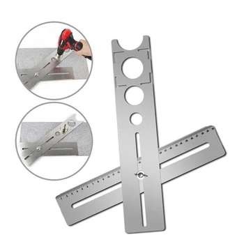 

BHTS-New Stainless Steel Ceramic Tile Hole Locator Universal Punching Tool Portable