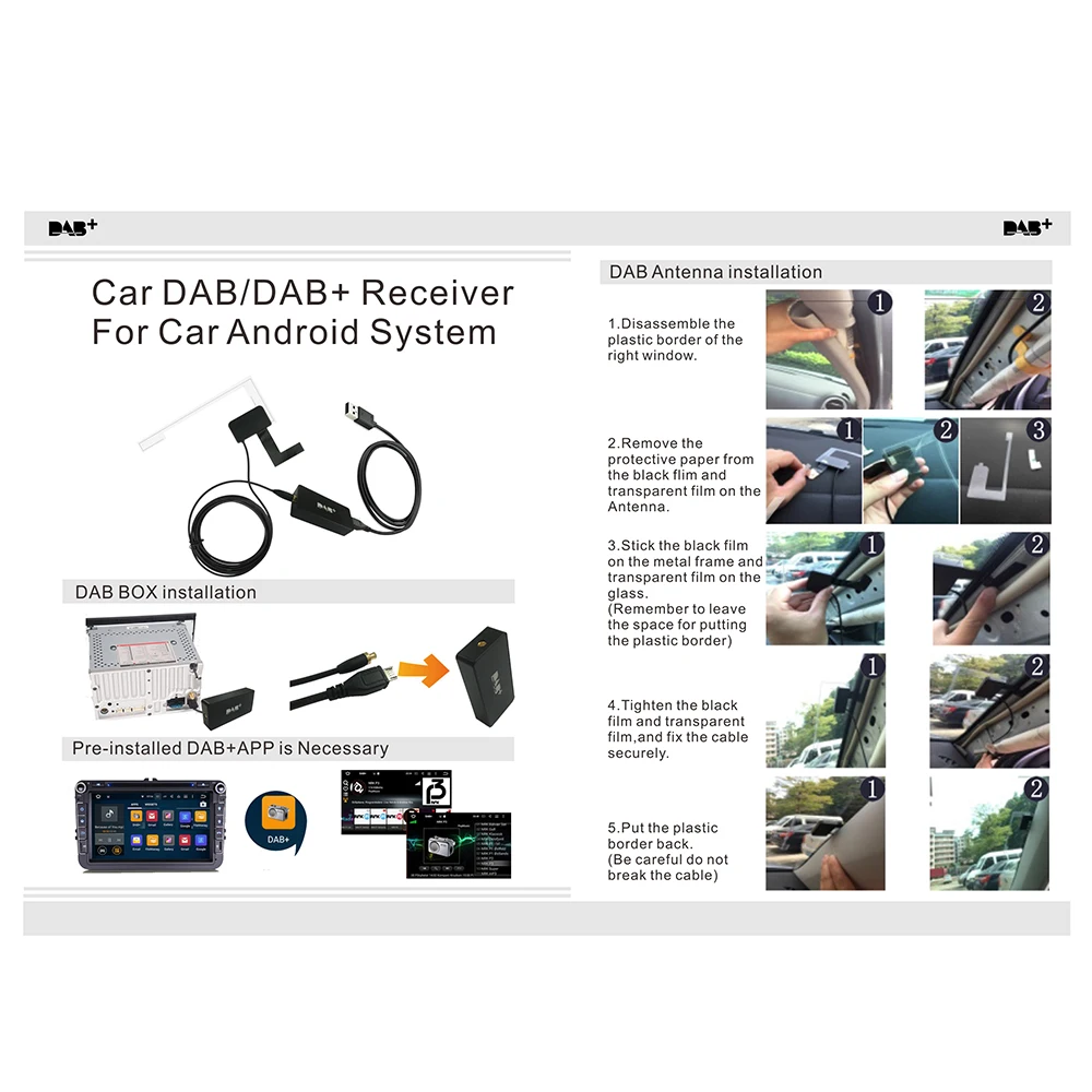 ZEEPIN BOX2 DAB/DAB + 301 Автомобильная цифровая активная антенна для автомобильной