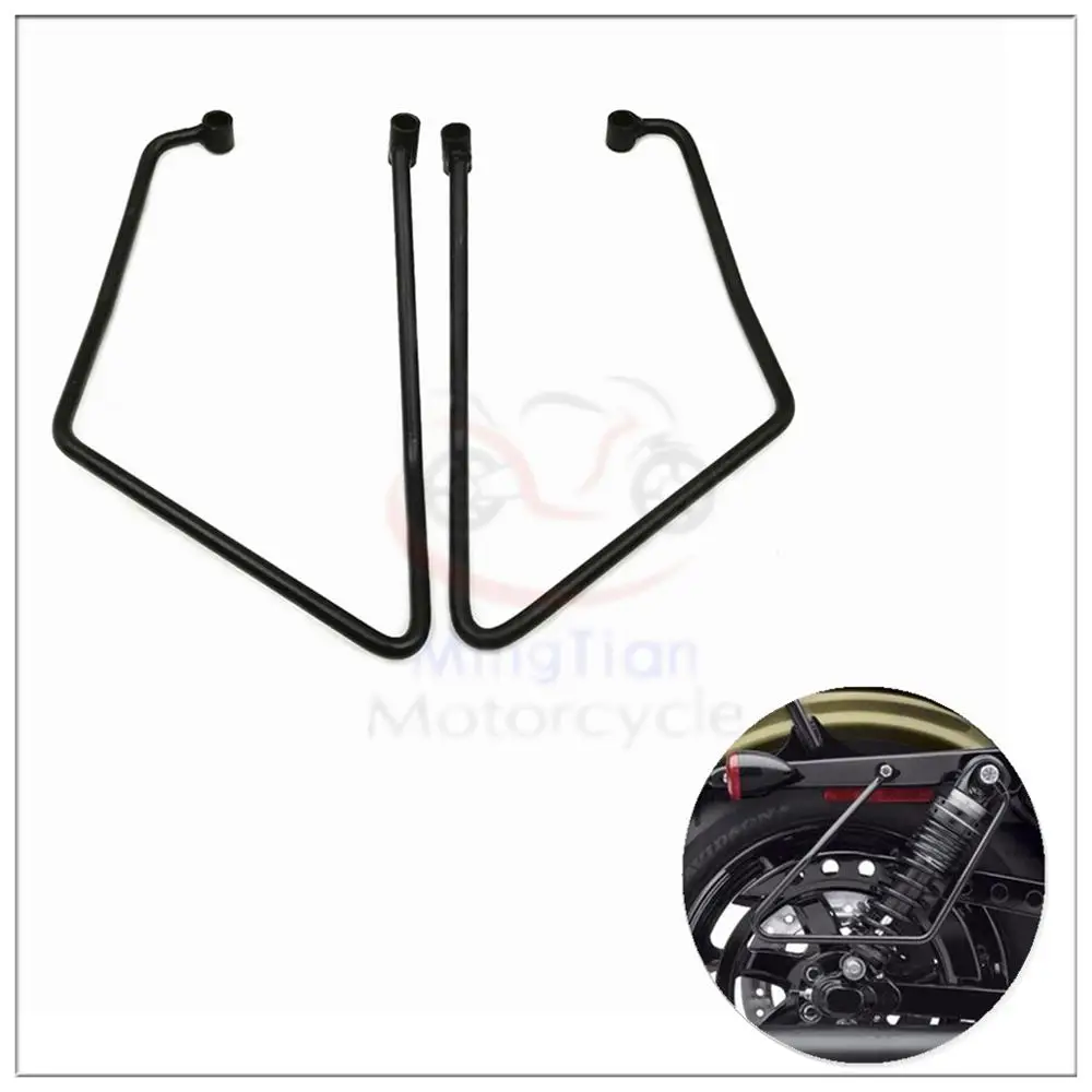 

Black Motorcycle Saddlebag Support Brackets Case for Harley Sportster XL883 XL1200 2000 2001 2002 2003 2004 2005 2006 2007 -2018