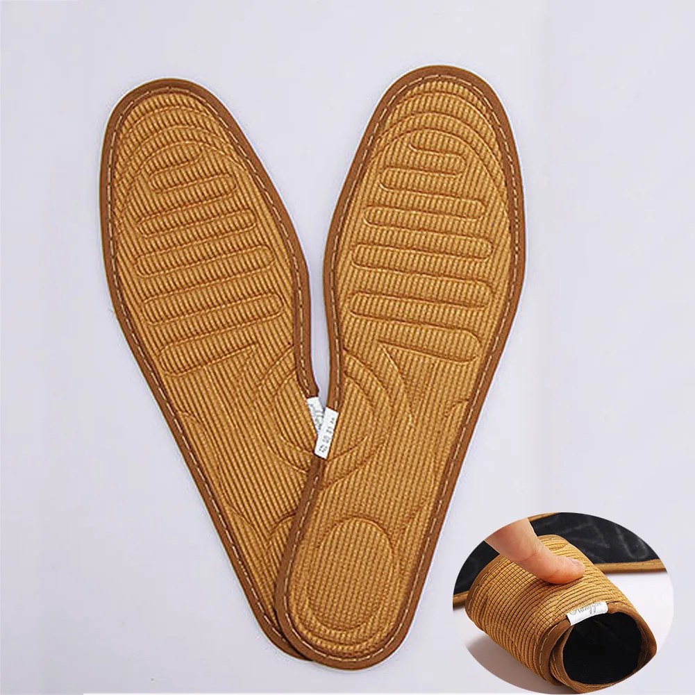 

1Pair Unisex Winter insoles Thermal Thickened Warm Soft Shock Absorption Insert Heated for man woman shoes soles