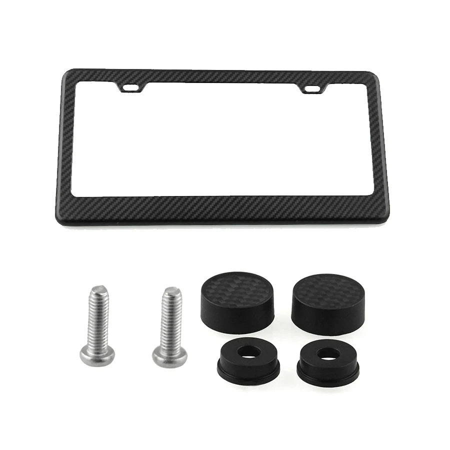 

Carbon Fiber License Plate Frame Tag Car Cover Original 3k Twill For US Or AU