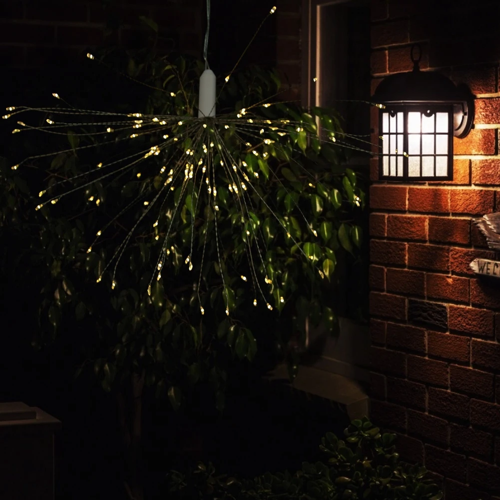 

Solar Powered Firework String Light 100LEDs Copper Wire Fairy Light Decor Led Curtain Light for Home Party Holiday Lamp