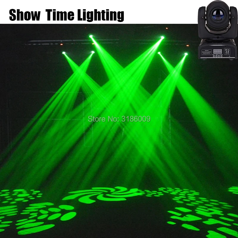 Show Time Mini spot 30W gobos Led движущаяся головка Высокая Яркость Регулировка изображения с DMX 512