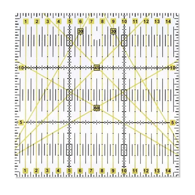 

DIY Sewing Patchwork Tool 15 * 15cm Patchwork Sewing Ruler Drawing Accessories Home Life Measurement Organizer