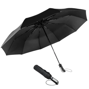 

Travel Umbrella Large Umbrella Windproof Waterproof,Compact Folding Black Umbrella For Travel,Auto Open Close Umbrella In 1 Se
