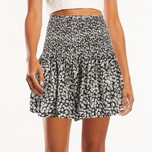Vintage Women Floral Print Shorts Elastic High Waist Pleated Slim Mini 2019 Summer Casual Short Pants Vintage Women Floral Print Shorts Elastic High Waist Pleated Slim Mini 2019 Summer Casual Short Pants