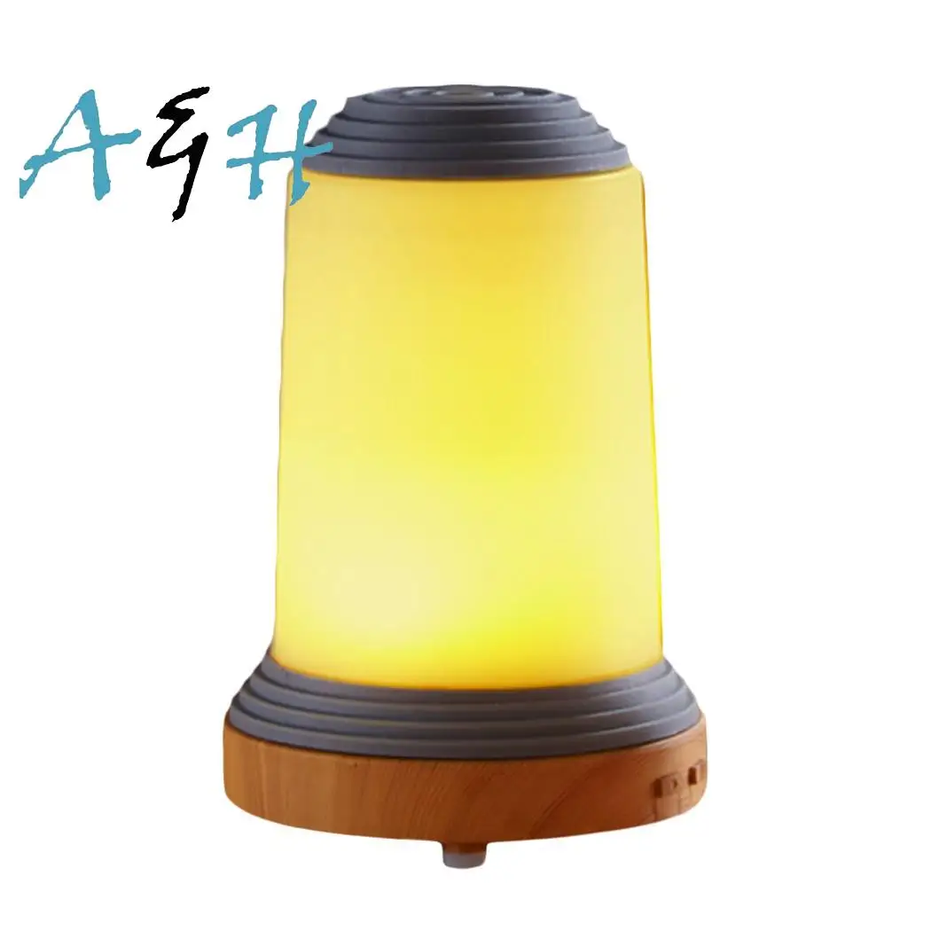 

LED Colorful Table Bedroom Gift Multicolor Control Atmosphere Portable Wood Grain Night Light USB Dimmable Home Decor Lamp