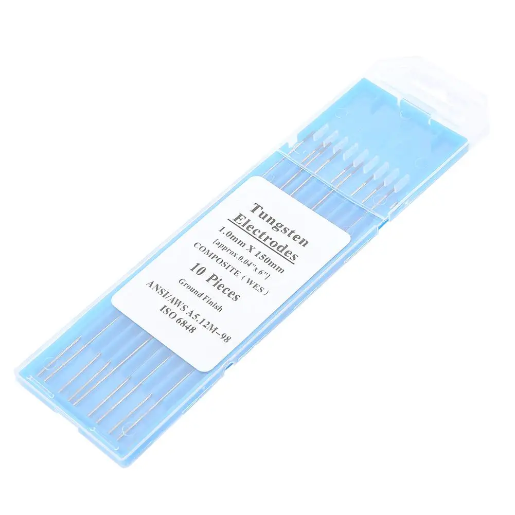 

Top 10pcs/set Purple Composite Tungsten Electrode Head Tungsten Needle TIG Tungsten Rod 1.0*150MM