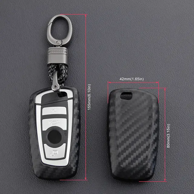 Матовое углеродное волокно вид ключи случае квадратный ключ держатель протектор интимные аксессуары для BMW