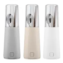 Пластиковая Съемная сушилка для сушки, держатель для хранения с пылезащитной крышкой для палочки для еды, вилка