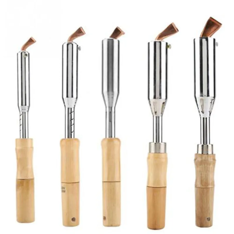 

1pc 220V Electric Soldering Iron with Chisel Tip And Wood Handle Solder Station Repair Tool Large Power Welding Tools New