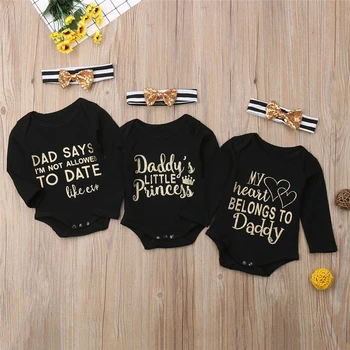 

2Pcs Christmas Newborn Bodysuit Baby Girls Clothes Letter Print Baby Jumpsuit Toddler Clothes Outfits Playsuit Girls Jumpsuit
