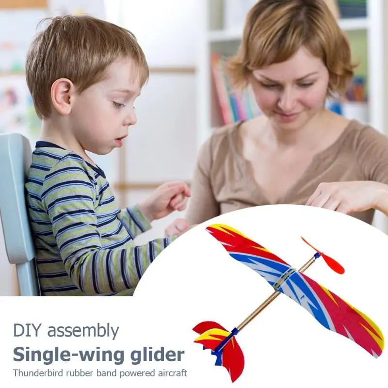 

Elastic Rubber Band Plastic DIY Plane Model Building Kits Educational Toy