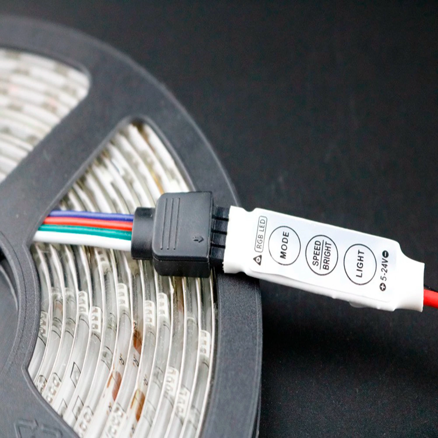 DC 5-24V Mini RGB Led Controller / Single Color LED Controler Dimmer with 2Pin Connector for led 3528 5050 5630 Strip Light JQ