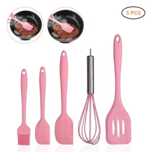 5 шт. силиконовые термостойкие посуда набор посуды не прилипающий для готовки инструменты смешивания тесто скребок лапши суп Лопата Тернер