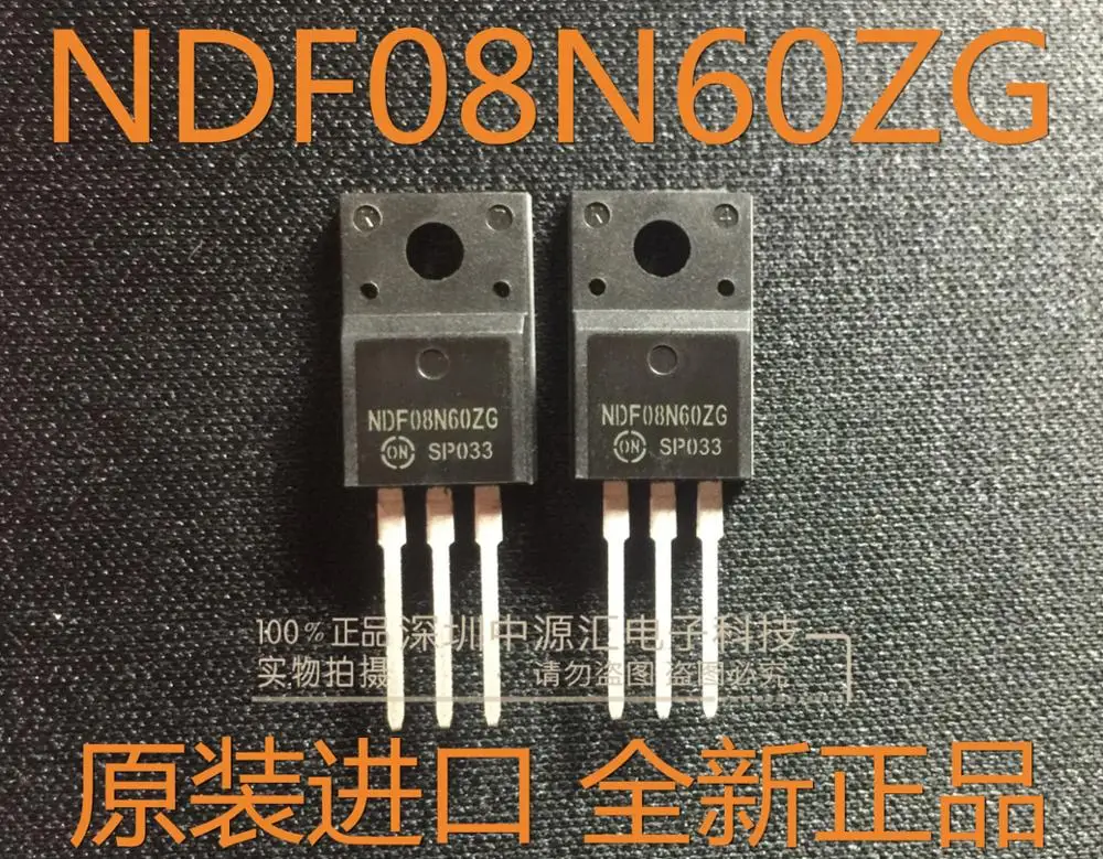 

10pcs 100% new and orginal NDF08N60ZG 8N60 TO220 N-Channel Power MOSFET 600 V, 0.95 in stock