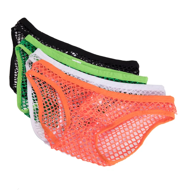 Large Mesh Sexy Transparent Mens Briefs Breathable Men