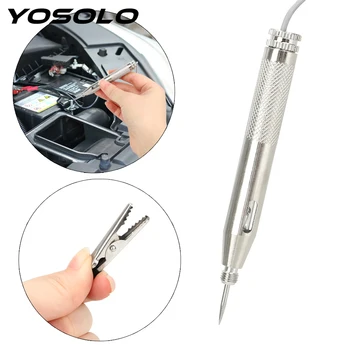 

YOSOLO Car Circuit Tester Detector Copper Probe Lamp Auto Light Lamp Voltage Test Pen 6V-24V Probe Light System Test