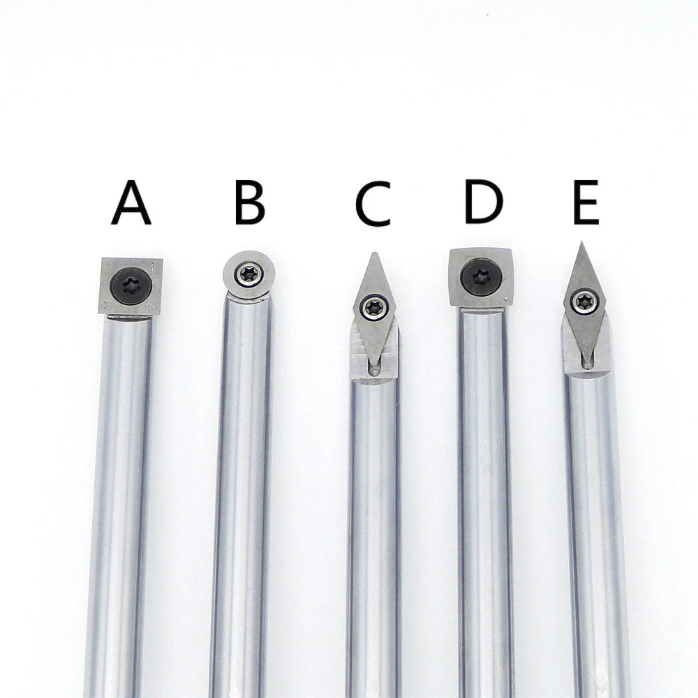 

5pcs/Set Hand-held Woodworking Lathe Turning Tools Tungsten Titanium Replacements High Quality Turning Tool