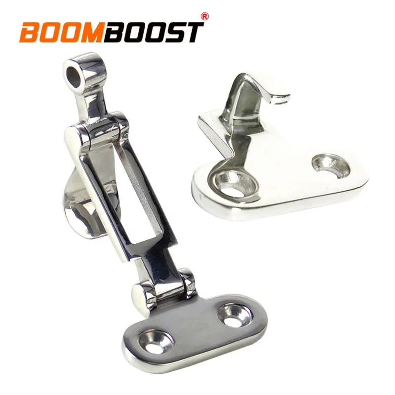 1 Set Fastener Clamp Silver Stainless Steel Hinge Hardware For Boat