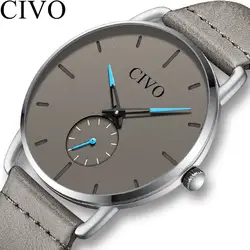 2019 CIVO новые модные часы мужские повседневные водостойкие аналоговые Relogio Masculino Мужские кварцевые наручные часы для человека кожаные часы