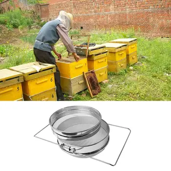 

1 pc Honey Filter Stainless Steel High Heat-resistant Safe Double Layer Sieve Honey Strainer Filter Screen Beekeeping Filter