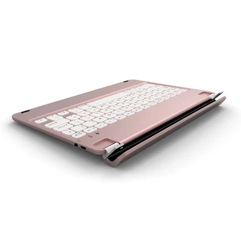 

A Rose Gold ABS Bluetooth keyboard F17 for AIR / 2017 NEW IPAD with data cable manual Battery capacity 80mAh 28 * 19.5 * 2.6cm