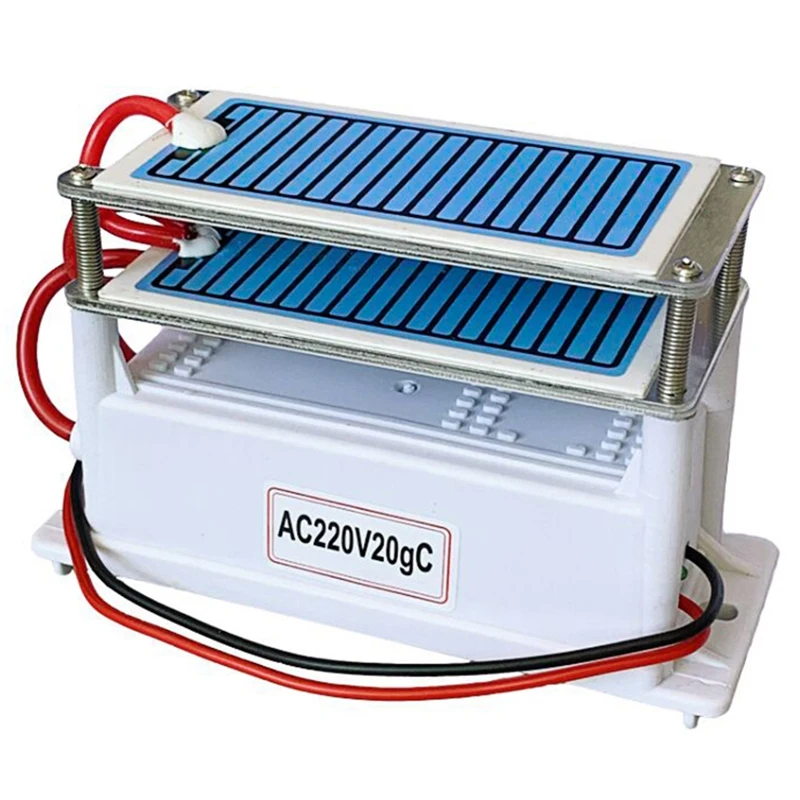 

220V 20G Portable Ceramic Ozone Generator Double Integrated Long Life Ceramic Plate Ozonator Air Water Cleaner Air Purifier