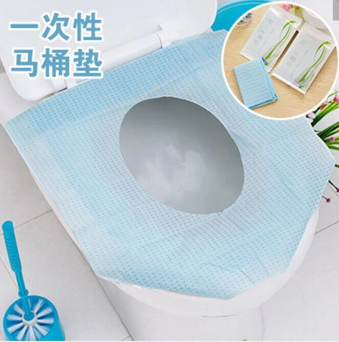 6pcs/set Disposable Travel Safety PE Plastic Toilet Seat Cover Mat portable US