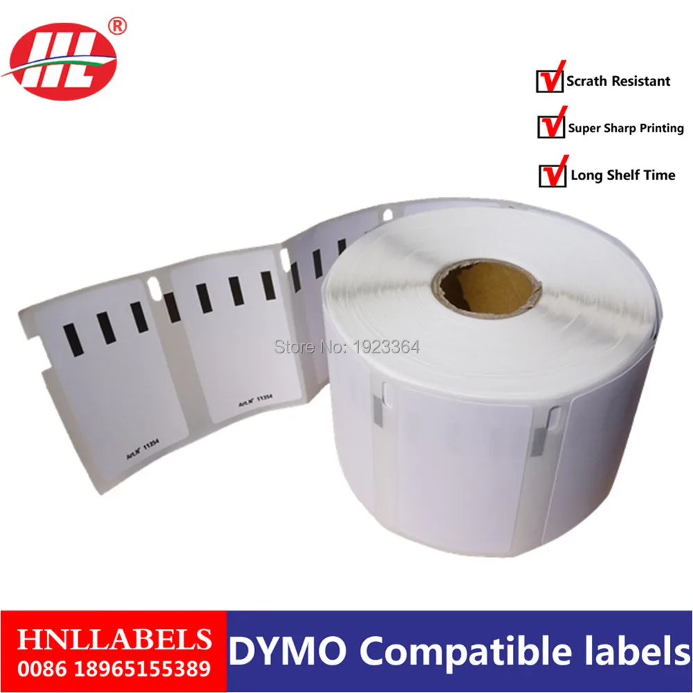 

50X Rolls Dymo 11354 paper label adhesive labels roll size 57mm x 32mm for labelwriter 400 450 Duo Twin Turbo