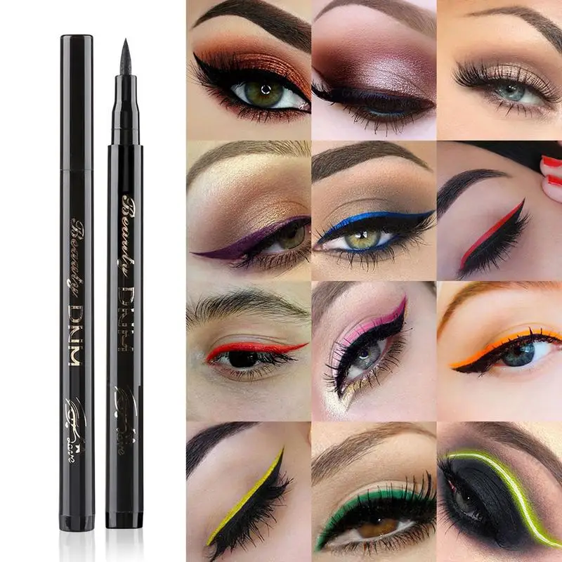 

12 Colors Eyeliner Pencil Cosmetics Waterproof Pen Precision Long-lasting Liquid Eye Liner Smooth Make Up Tools