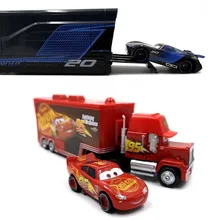 Disney pixar carros 3 brinquedo relâmpago mcqueen jackson tempestade mack tio caminhão 1:55 diecast metal carro brinquedos para crianças presente de aniversário