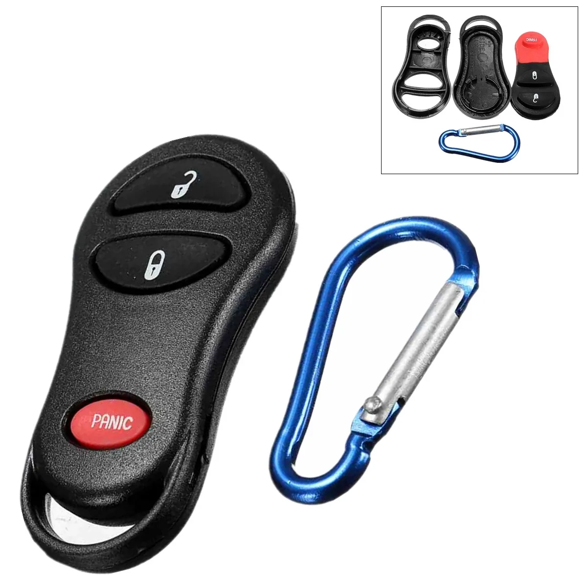 

3 Button Remote Key Fob Case Shell For Chrysler /Jeep /Dodge /Cherokee Cruise Ram