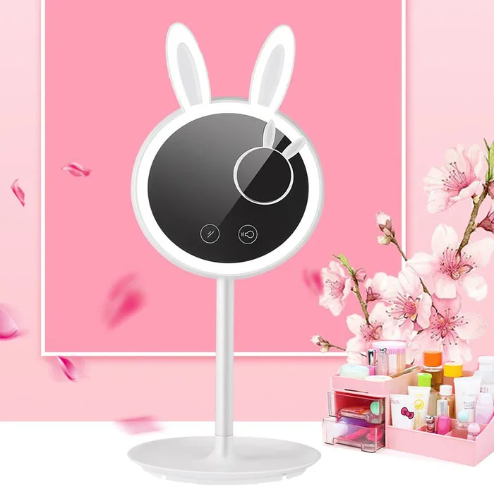 

Bunny Beauty Eye Protective Makeup Mirror Table Lamp 180 Degree Rotatable Table Lamps Decorative Lights For Bedroom Living Room