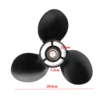 362B641080 For Tohatsu-Mercury 9.9-20HP 9.25 x 9.8 Aluminum Outboard Propeller 14 Spline Tooth 3 Blades Standard Rotation Black ► Photo 3/6