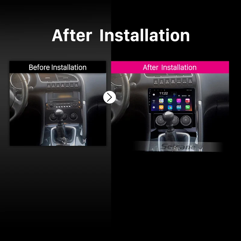 Excellent Seicane Android 8.1 9 inch Car Auto Radio for 2009-2012 Peugeot 3008 with Bluetooth music GPS Navigation Steering Wheel Control 5