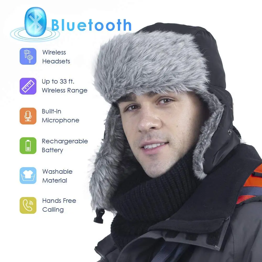 Highever Warm Riding Hat Beanie Wireless Bluetooth Smart Cap Headset Headphone Speaker Mic Bicycle Cycling | Электроника