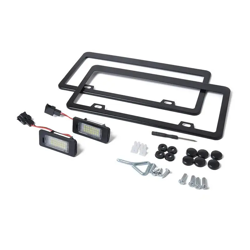 

LED License Plate Light License Plate Frame Replacement Set Auto Parts Modification Kit for Audi A1 A4 A5 A6 A7 8T0943021