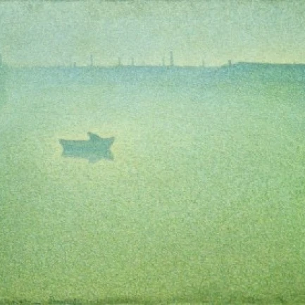 The Seine at Dawn Charles Angrand (1855-1926 French) Petit Palais Geneva Poster Print (18 x 24) | Дом и сад