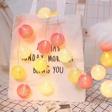 INS 1,5 м праздничные светодиодные лампы гирлянды с шариками свет шнура ночник Сказочный шар для украшения для домашнего праздника батарея лампа дропшиппинг