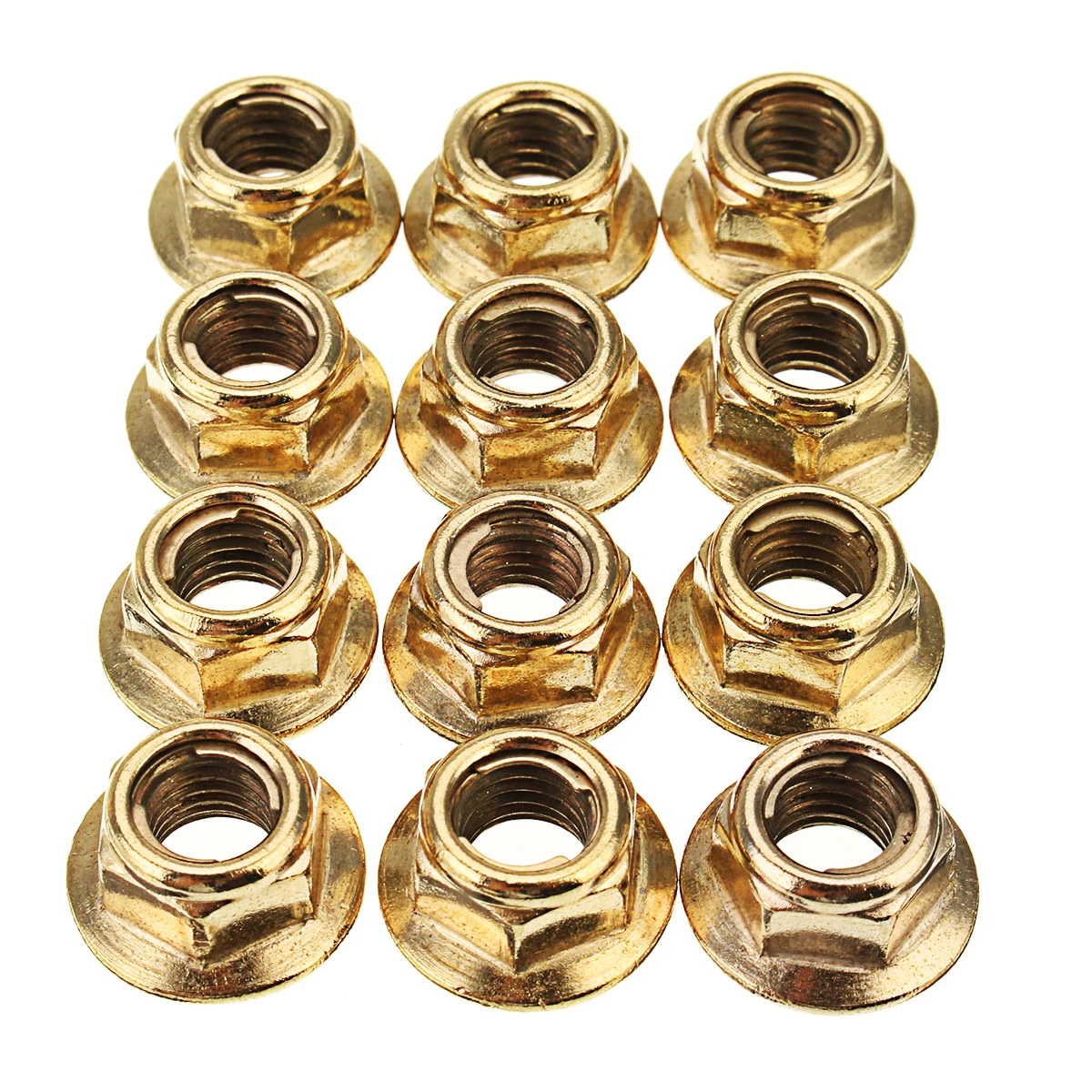 12 Pcs M8 Hex Copper Exhaust Manifold Pipe Nuts Self Locking For BMW 3