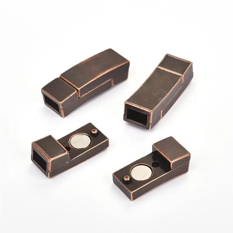 

1PCS Diy Bracelet Components 316 Stainless Steel Magnetic Buckle Vintage Style Antique Brass