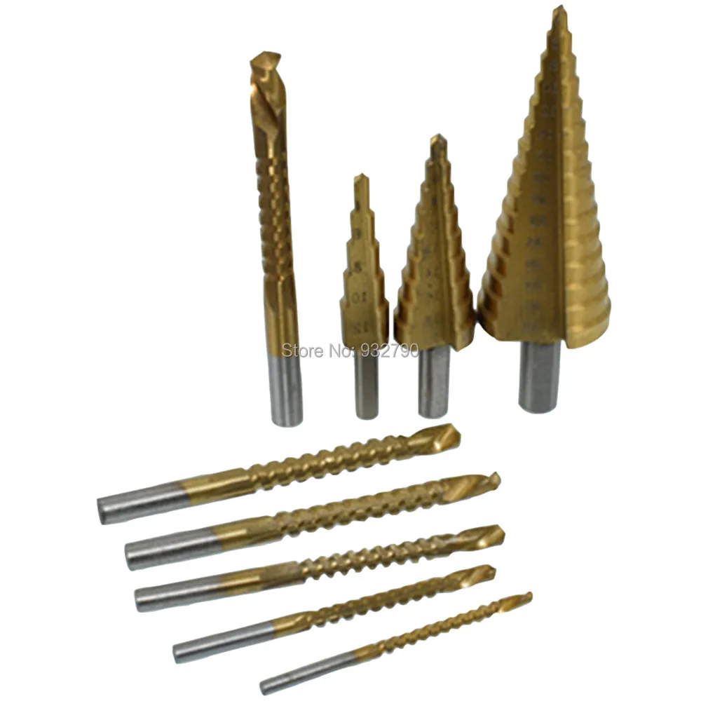 

9pcs Drill Saw Rasp File Bit Rotary File Step Drill Bit Spiral Saw Bits Cone Drills Bits Metal Wood Woodwork Metal Hole Cutting