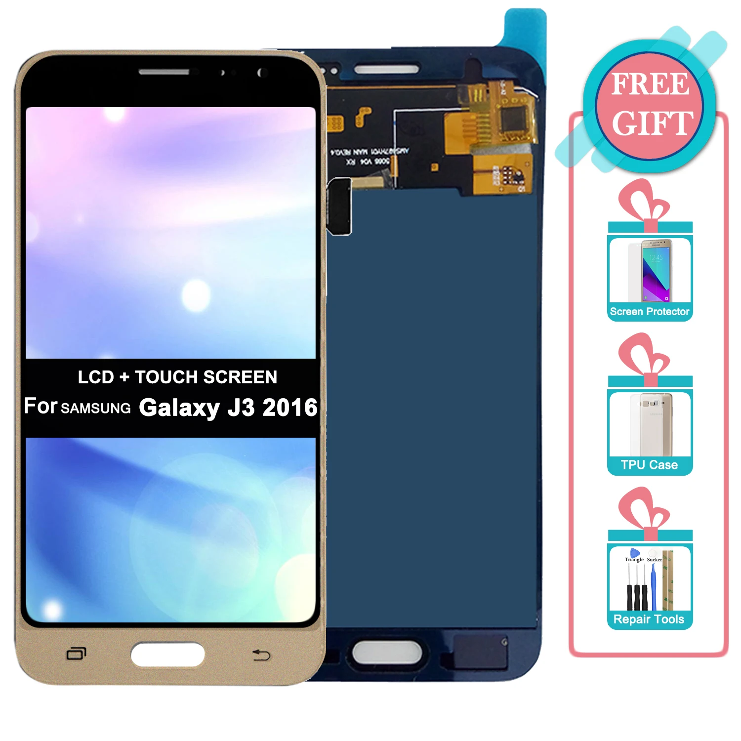 

LCD Display For Samsung Galaxy J3 2016 J320 J320F adjust backlight and unadjustable backlight Touch Screen Digitizer Assembly