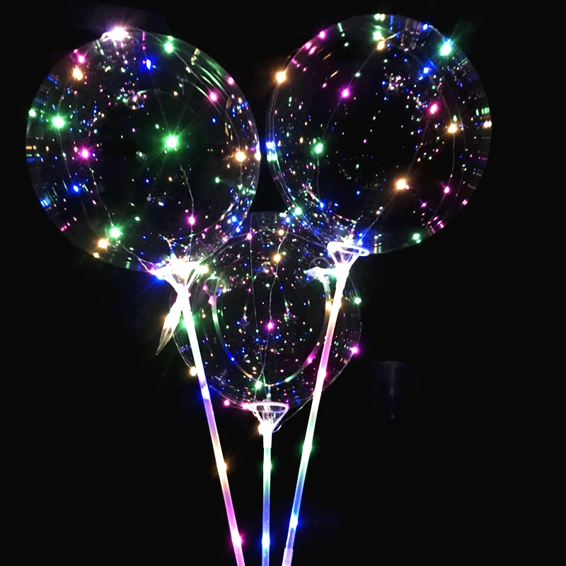 Светящиеся огни bobo Balloon длина 33 дюйма светодиодные RGYB Свадебные Вечерние
