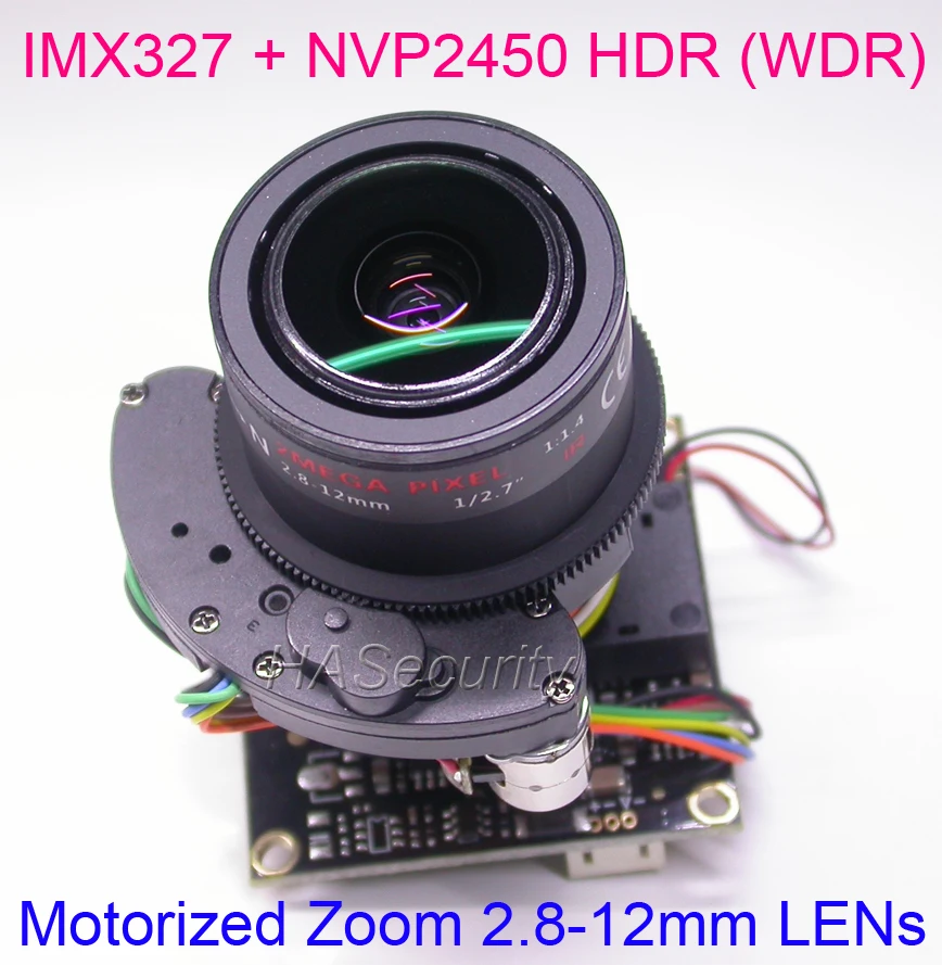 HDR (WDR) моторизованный зум 2 8 12 мм объектив AHD (1080P) 1/2 &quotSony STARVIS IMX327 NVP2450 камера