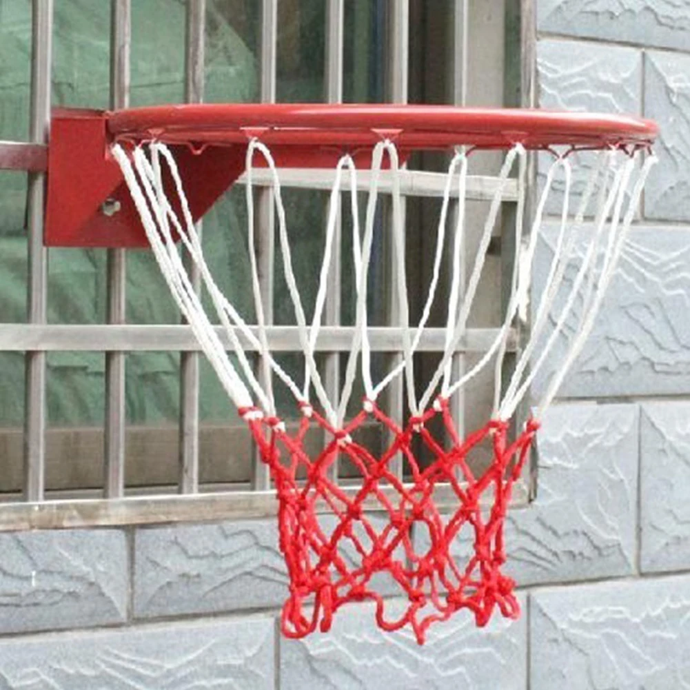 Прочные Красные Белые Баскетбольные Сетки 13 петель полипропилен баскетбольная сетка