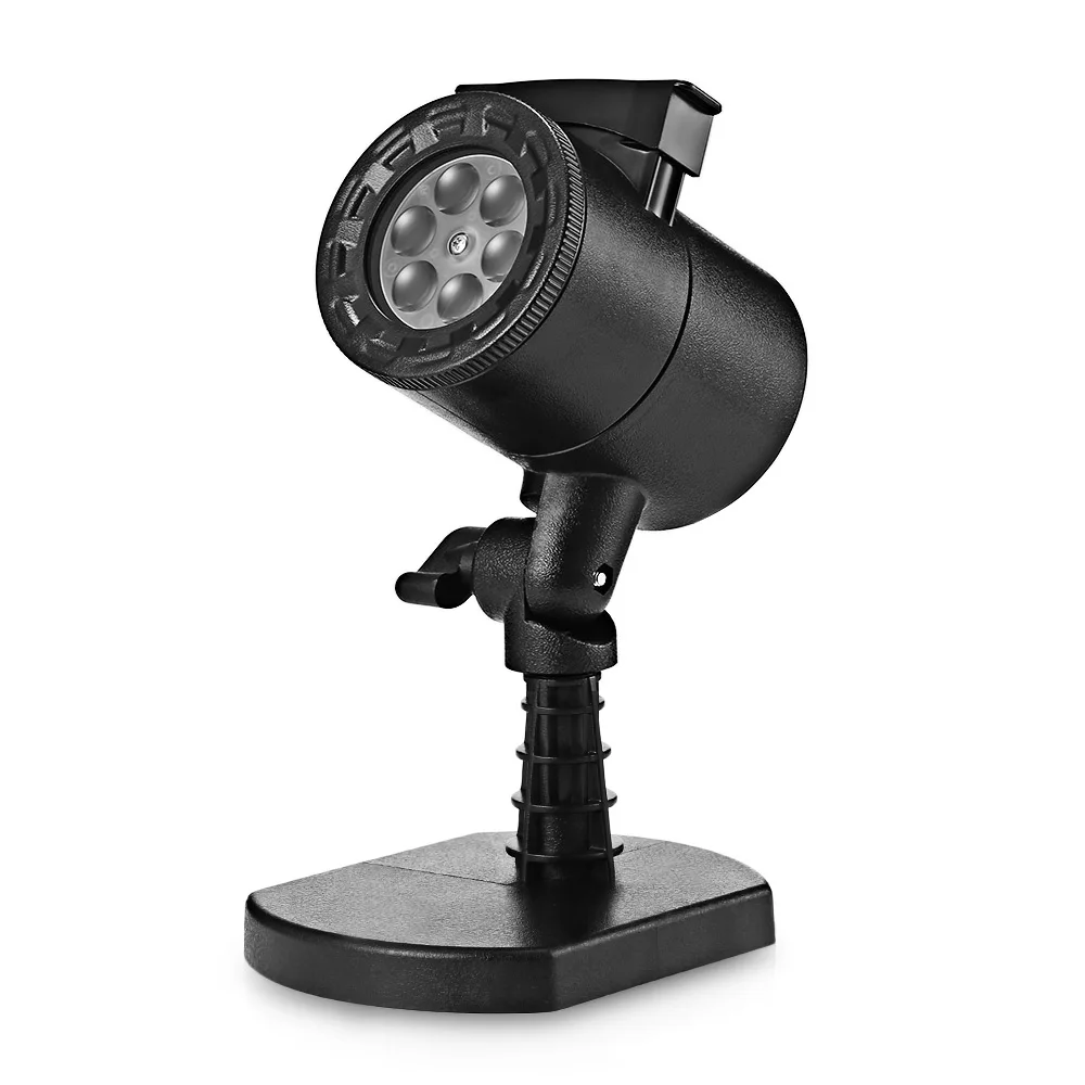 

Colorful Projector Lamp Light 4 LEDs IP65 Waterproof With Plastic Cards Ground Stick EU US Plug Chrismas Eve